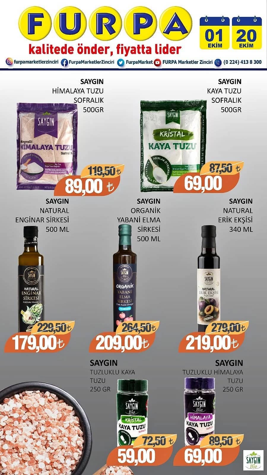 Furpa Market - Fırsat Ürünler 01 - 20 Ekim 2026