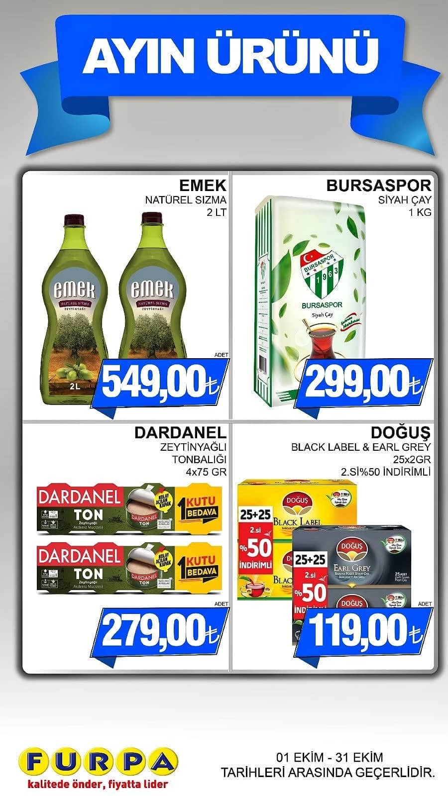 Furpa Market - İndirimli Ürünler 01 - 31 Ekim 2026
