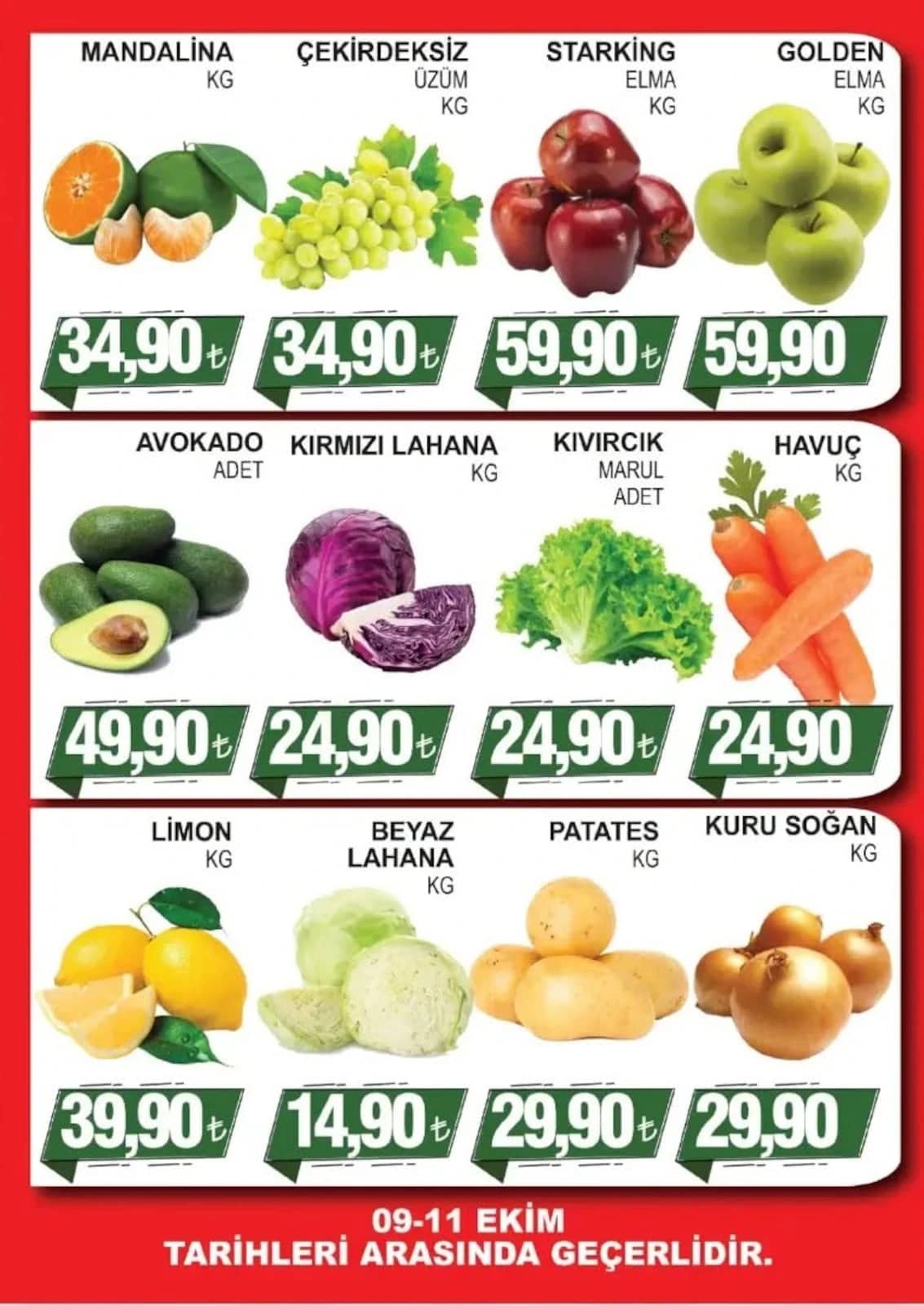 Furpa Market - İndirimli Ürünler 09 - 11 Ekim 2026