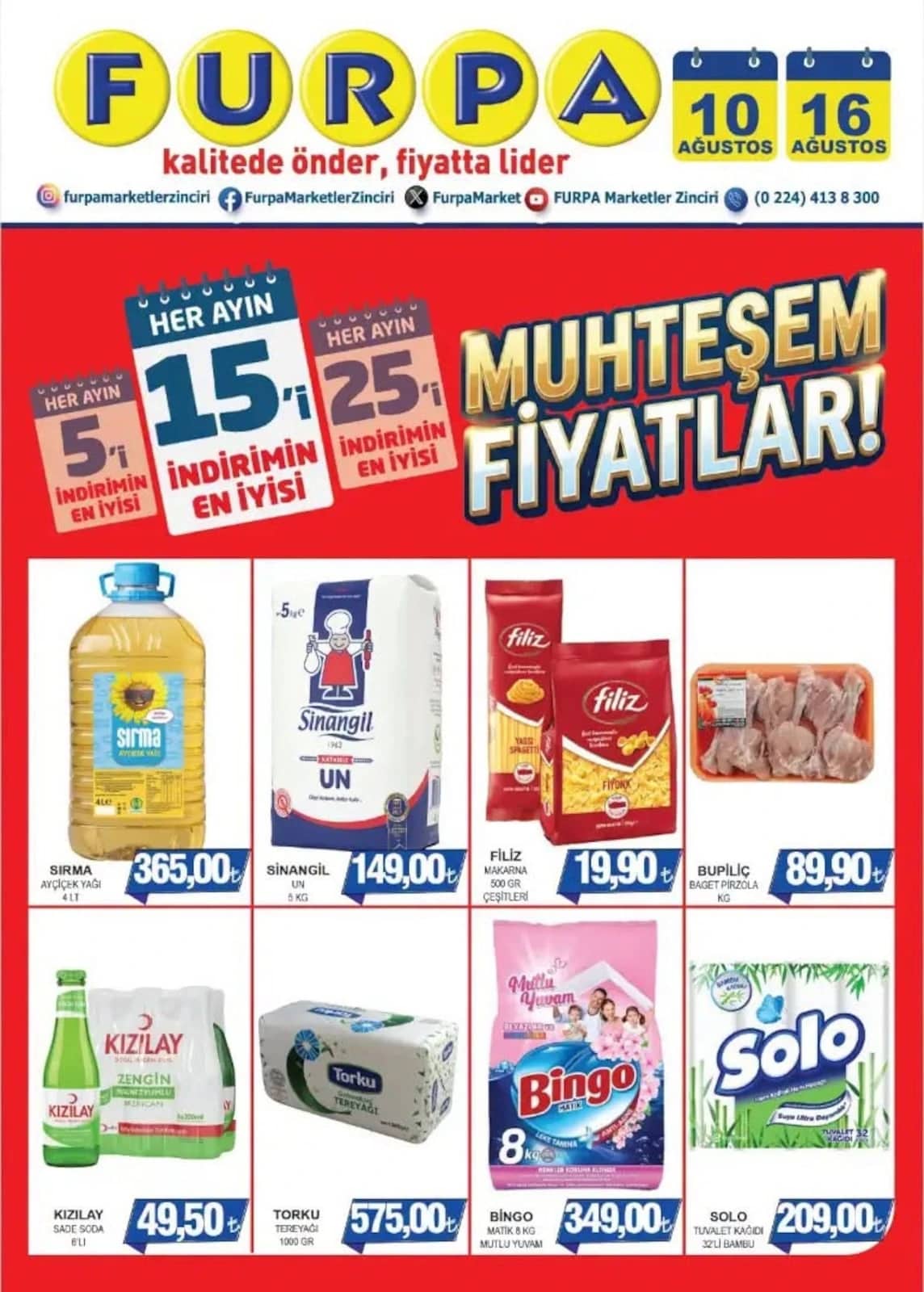 Furpa Market - İndirim Broşürü 10 - 16 Ağustos 2026 - Sayfa 1