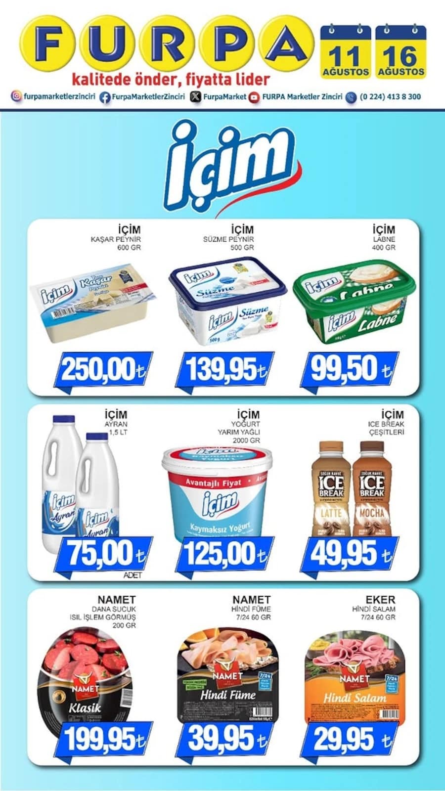 Furpa Market - İndirim Broşürü 11 - 16 Ağustos 2026 - Sayfa 1