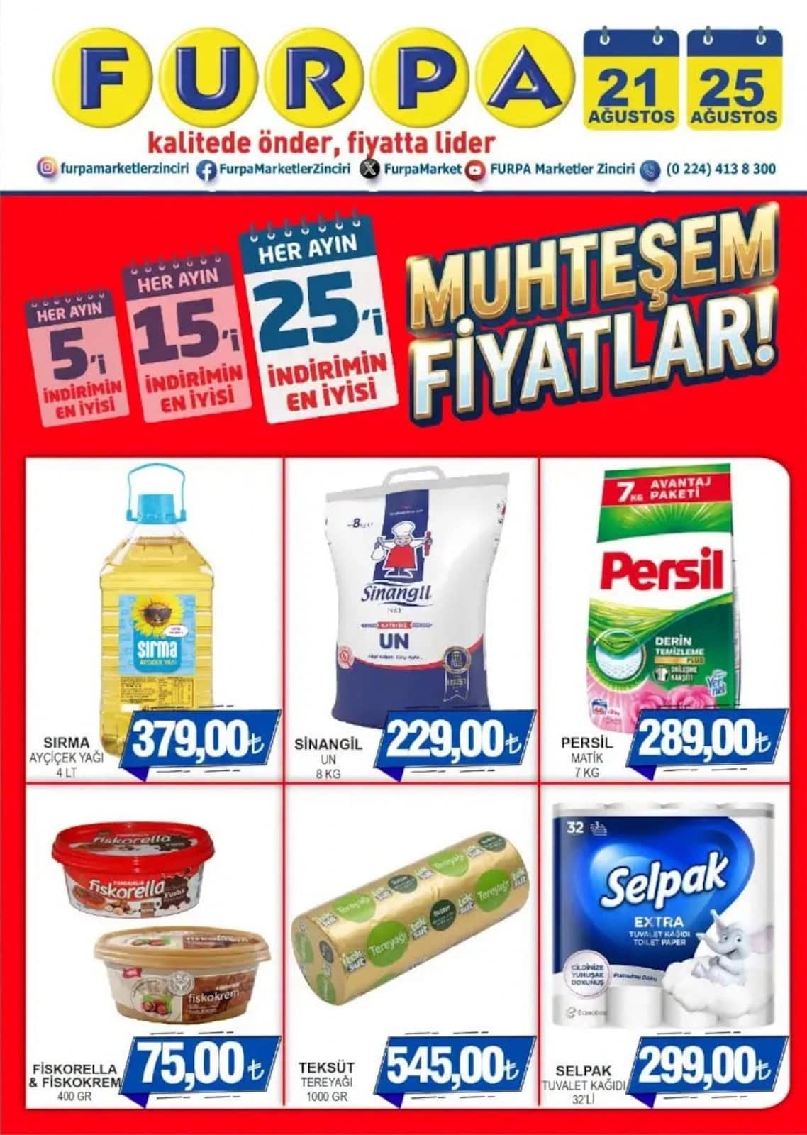 Furpa Market - İndirim Broşürü 21 - 25 Ağustos 2026