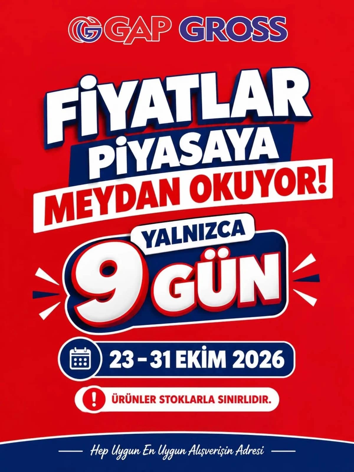 Gap Gross - İndirim Broşürü 23 - 31 Ekim 2026 - Sayfa 1