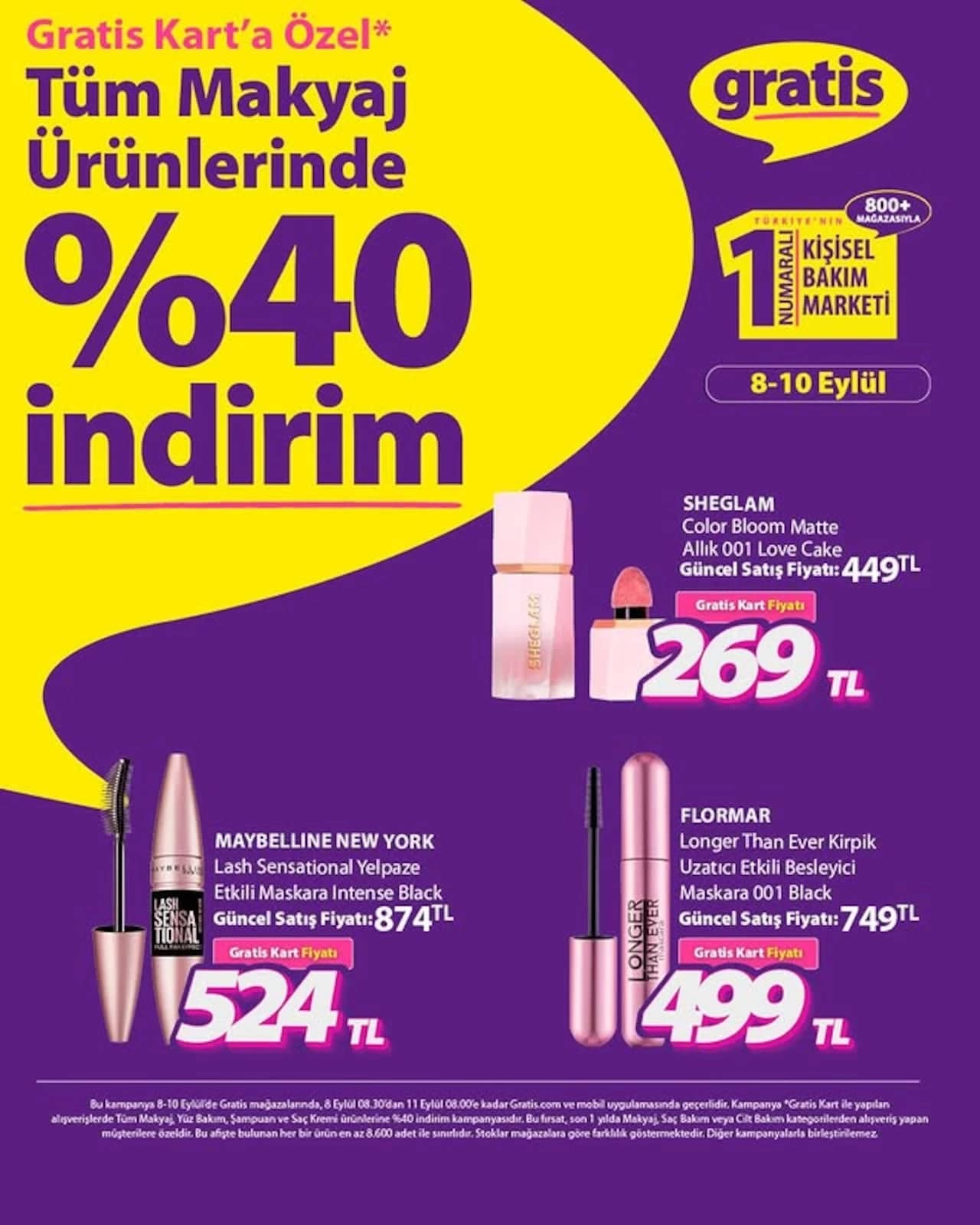 Gratis - Instagram Post'u 08 - 10 Eylül 2026 - Sayfa 1