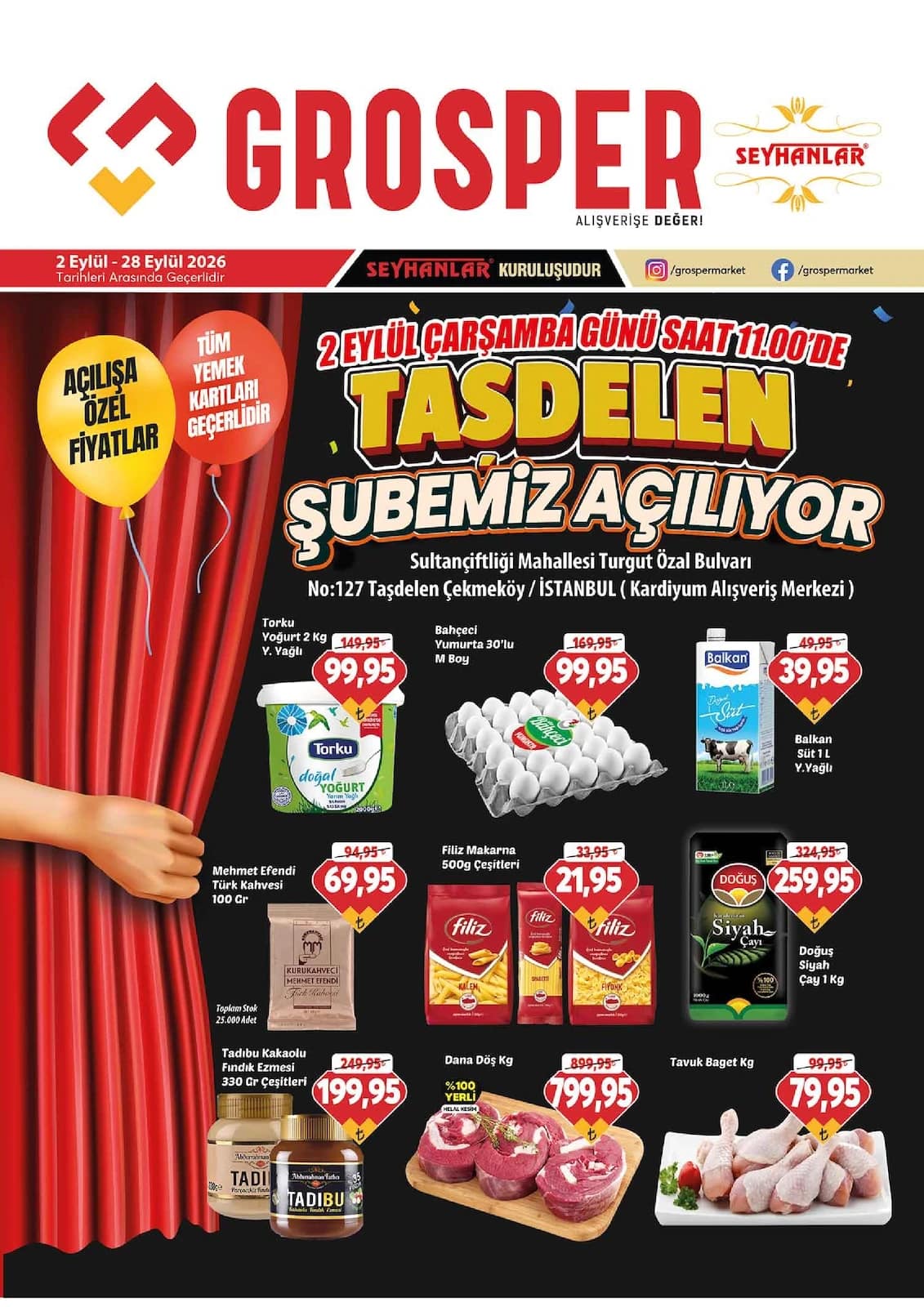 Grosper - Taşdelen Şubesi Açılışa Özel İndirim Broşürü 02 - 28 Eylül 2026 - Sayfa 1