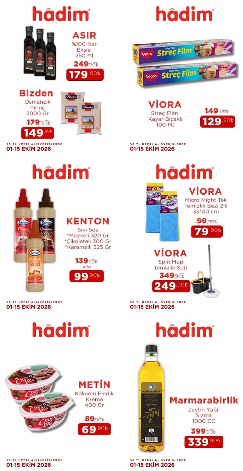 Hadim AVM - İndirim Broşürü 01 - 15 Ekim 2026 - Sayfa 1