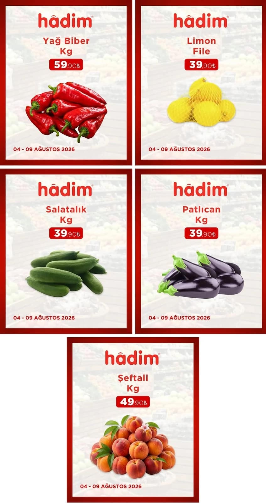 Hadim AVM - Manav İndirimleri 04 - 09 Ağustos 2026 - Sayfa 1