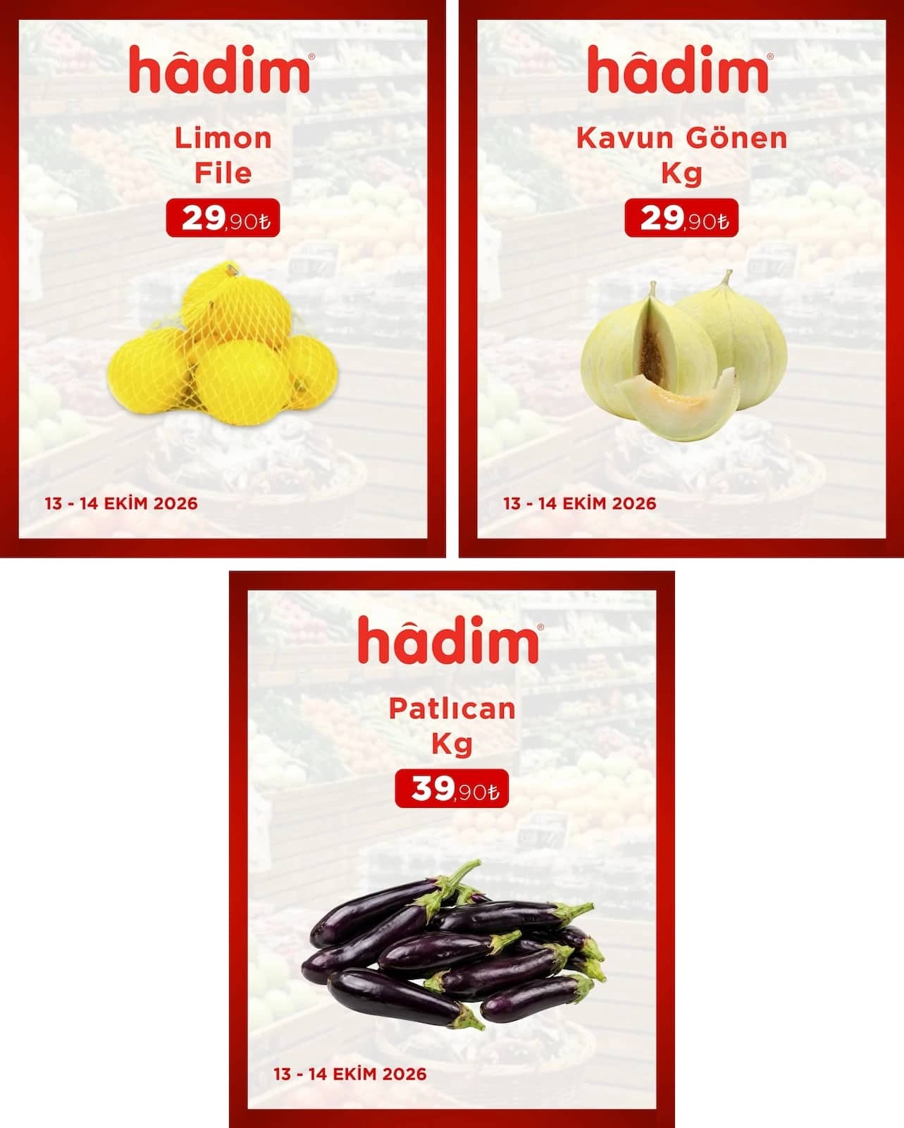 Hadim AVM - Manav İndirimleri 13 - 14 Ekim 2026 - Sayfa 1