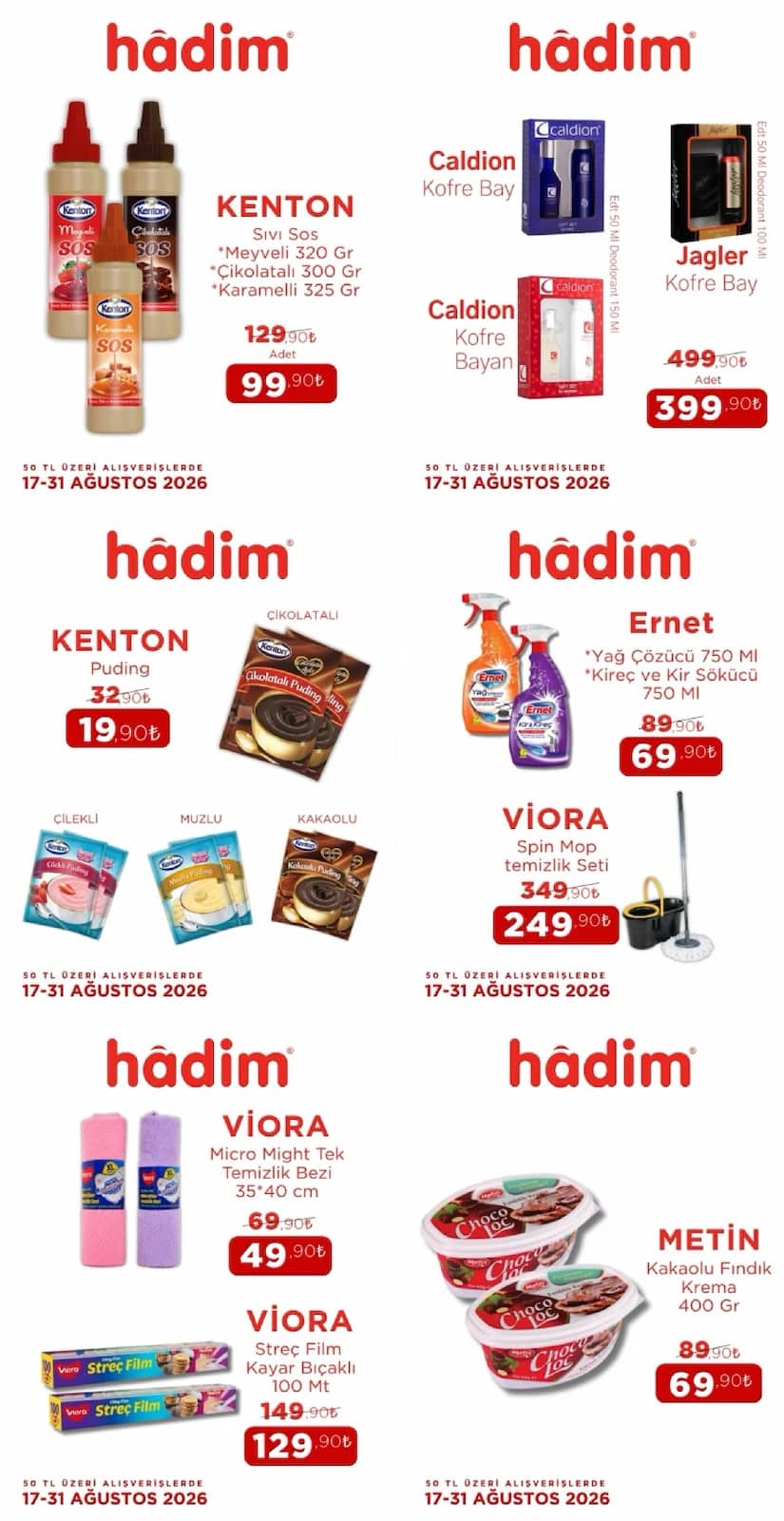 Hadim AVM - İndirim Broşürü 17 - 31 Ağustos 2026 - Sayfa 1
