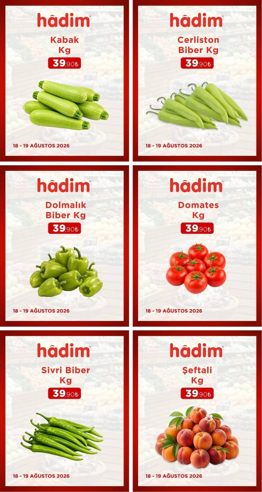 Hadim AVM - Manav İndirimleri 18 - 19 Ağustos 2026 - Sayfa 1