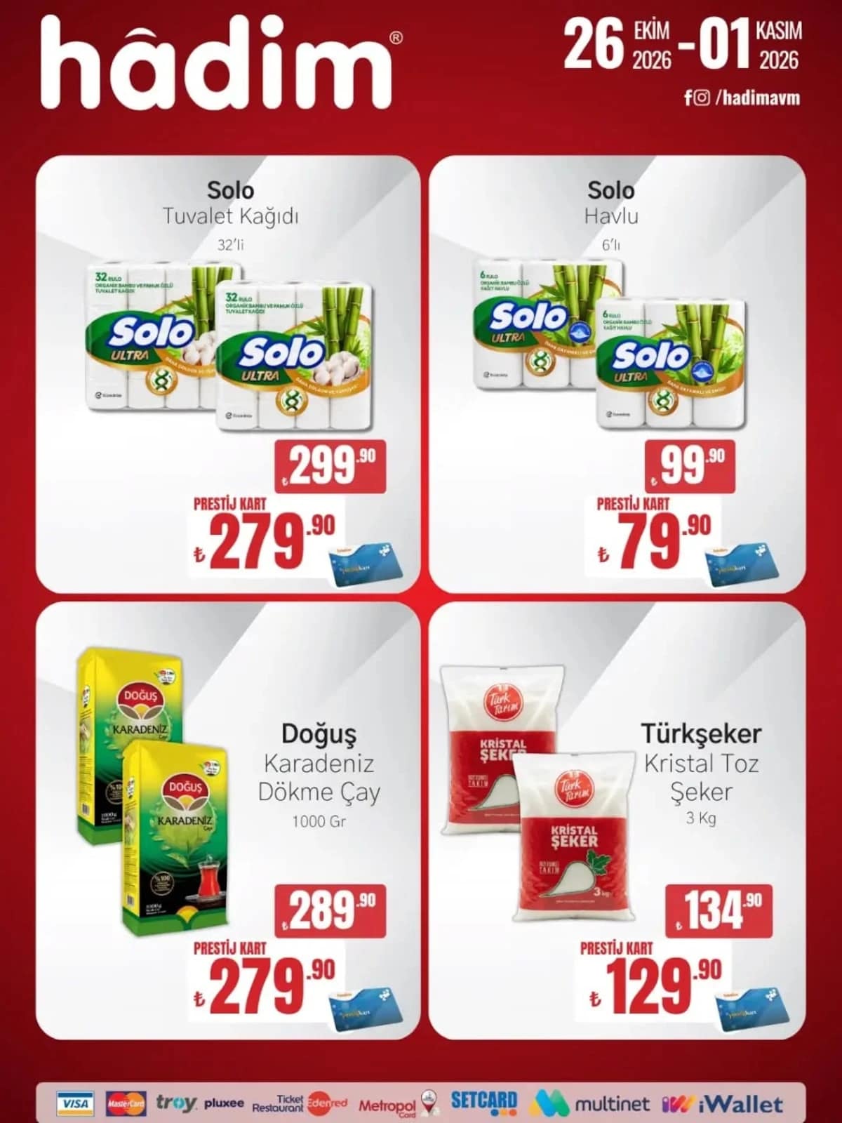 Hadim AVM - İndirim Broşürü 26 Ekim - 01 Kasım 2026 - Sayfa 1