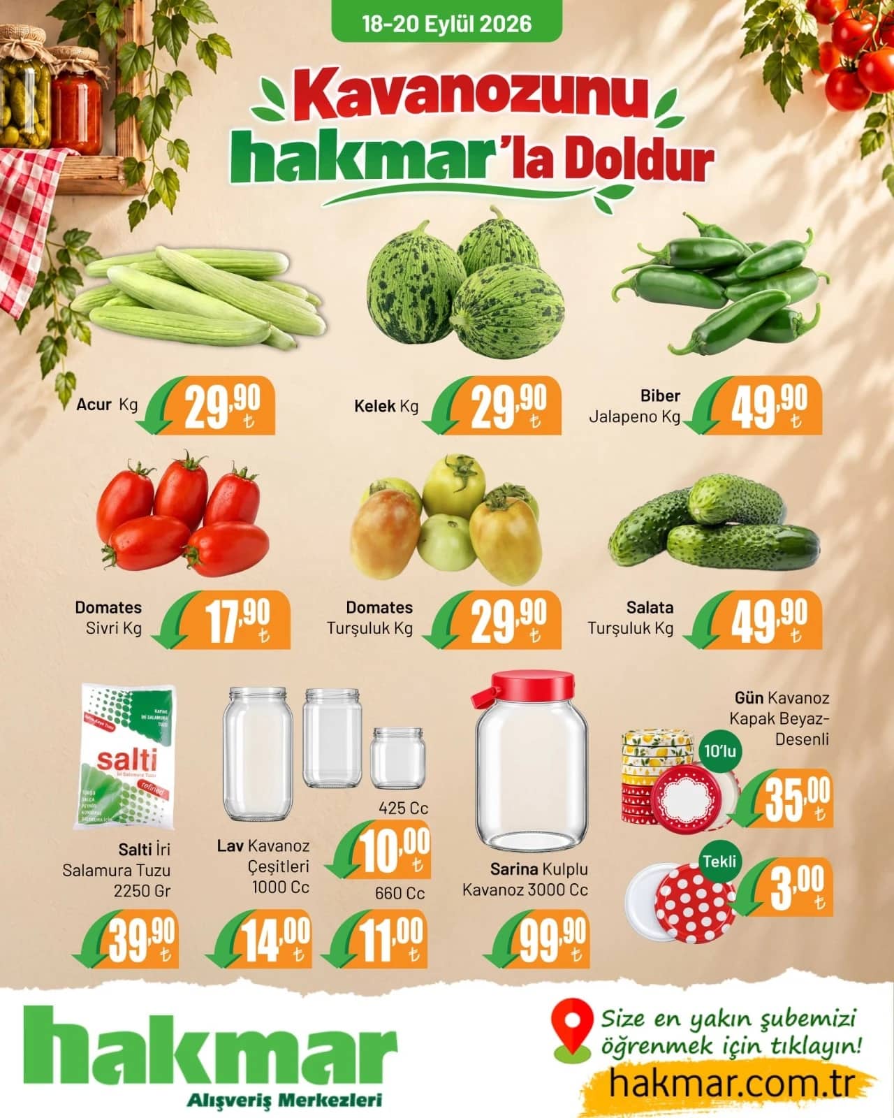 Hakmar - İndirimli Ürünler 18 - 20 Eylül 2026 - Sayfa 1