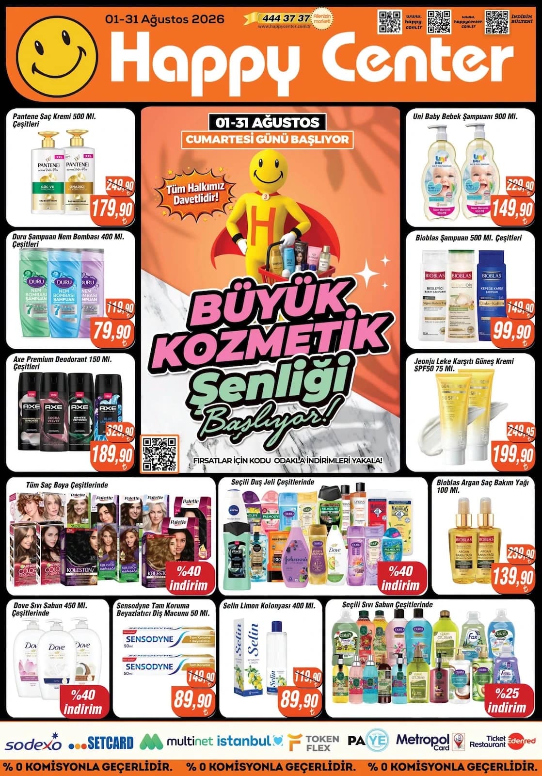 Happy Center - İndirim Broşürü 01 - 31 Ağustos 2026