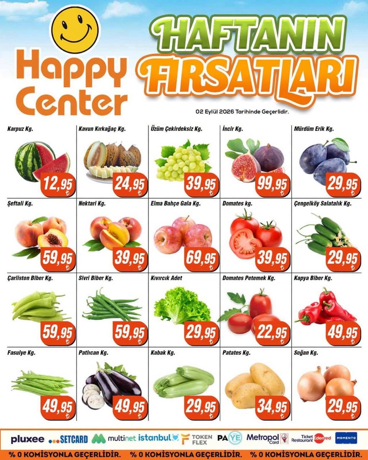Happy Center - Manav İndirim Broşürü 02 - 02 Eylül 2026 - Sayfa 1
