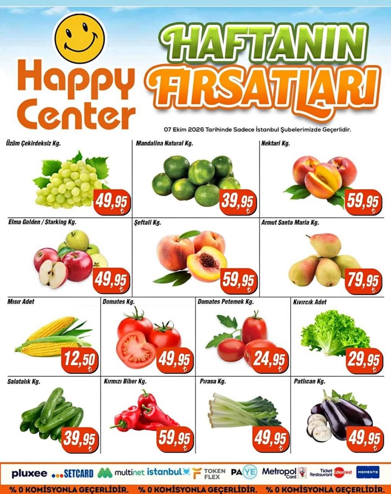 Happy Center - Manav İndirim Broşürü 07 - 07 Ekim 2026 - Sayfa 1