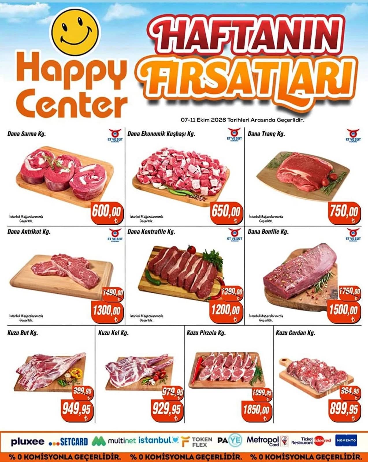 Happy Center - Kasap İndirimleri 07 - 11 Ekim 2026