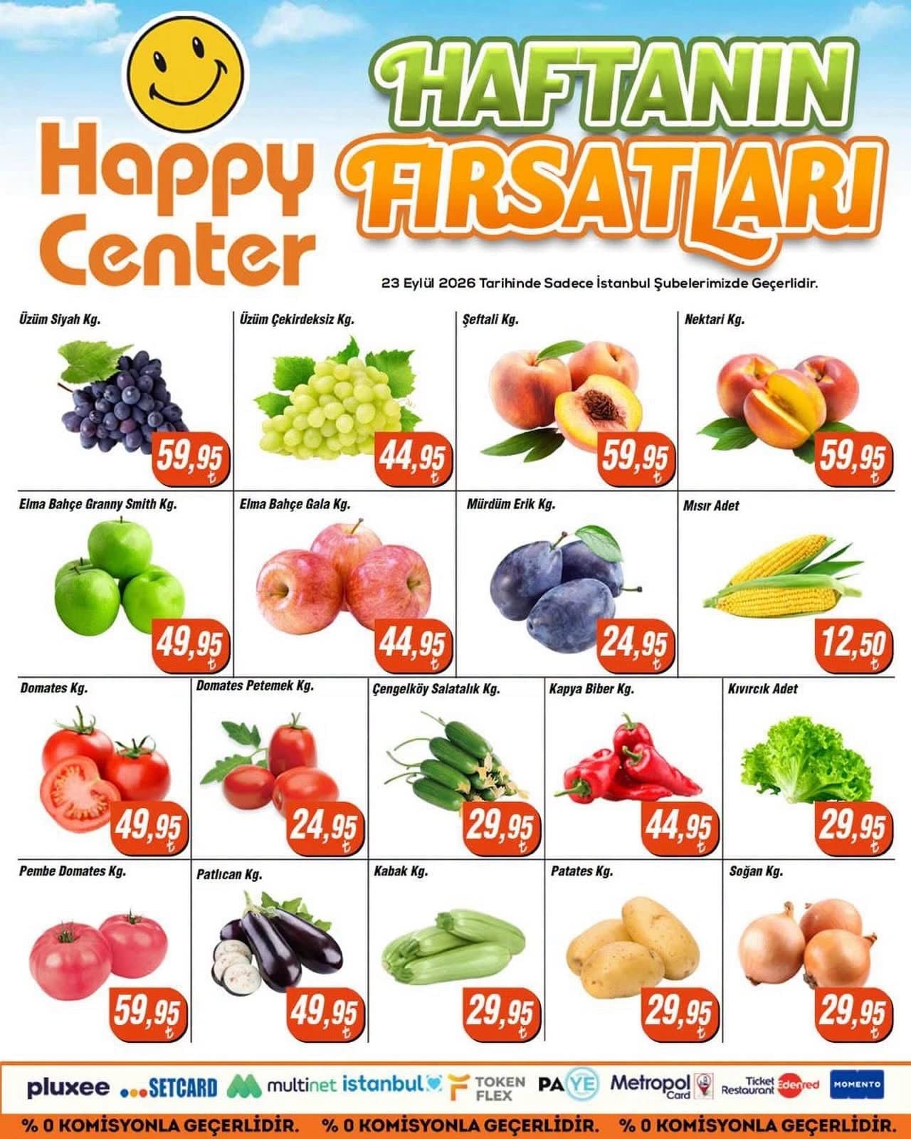 Happy Center - Manav İndirim Broşürü 23 - 23 Eylül 2026 - Sayfa 1