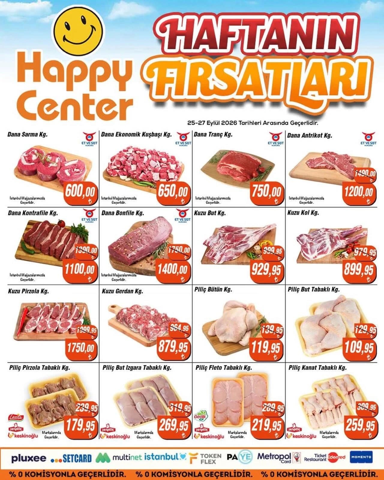 Happy Center - Kasap İndirimleri 25 - 27 Eylül 2026 - Sayfa 1