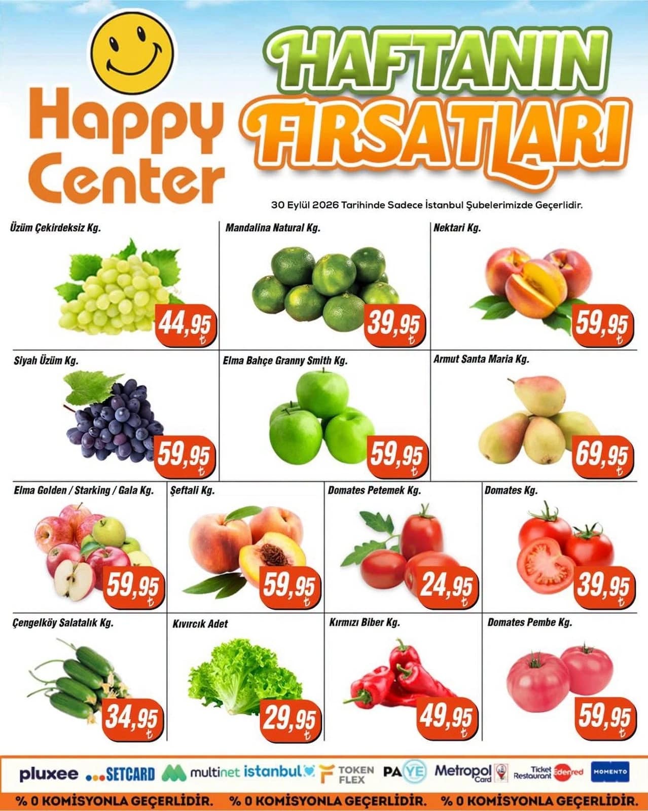 Happy Center - Manav İndirim Broşürü 30 - 30 Ekim 2026 - Sayfa 1