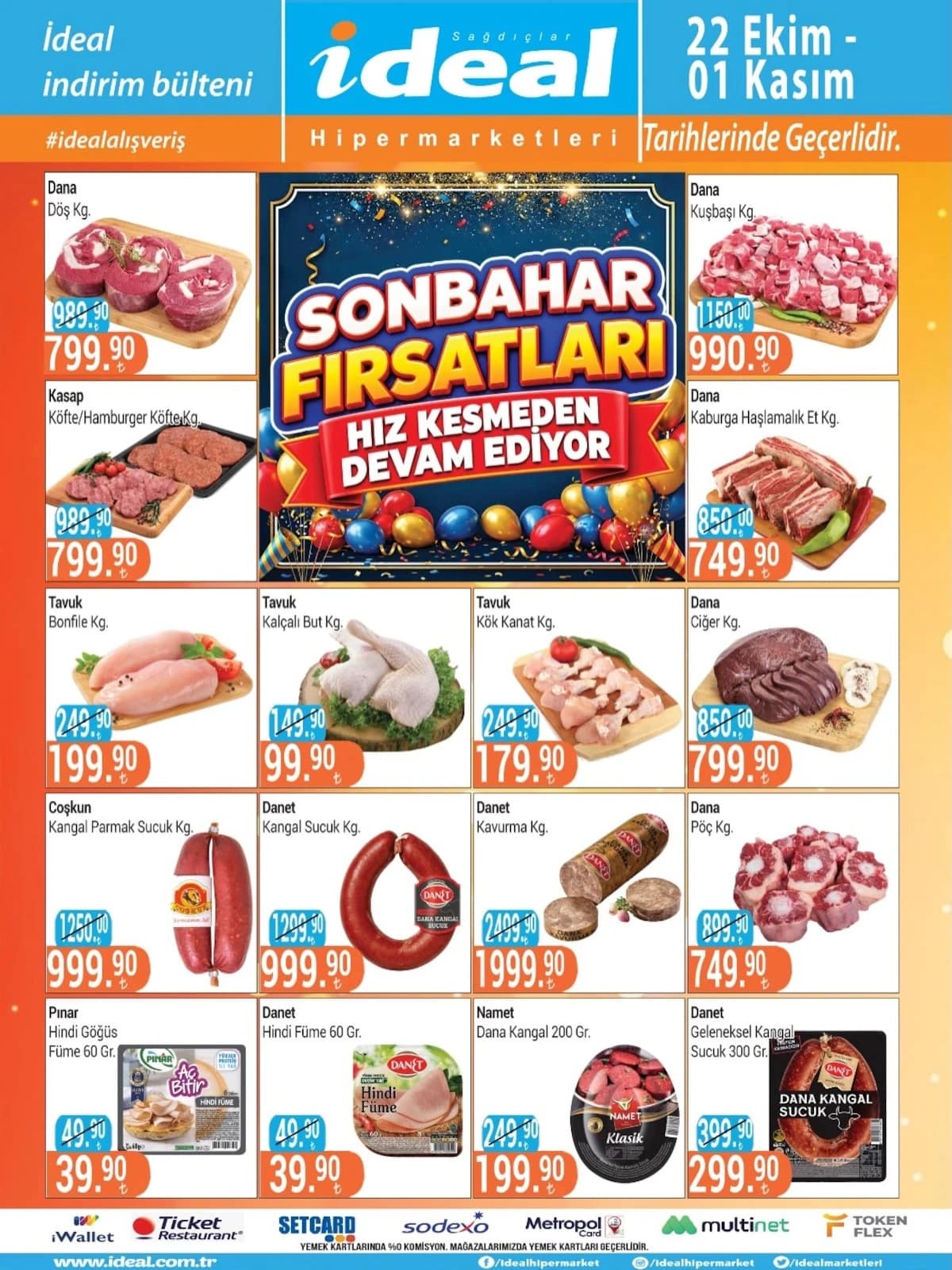 İdeal Market - İndirim Broşürü 22 Ekim - 01 Kasım 2026