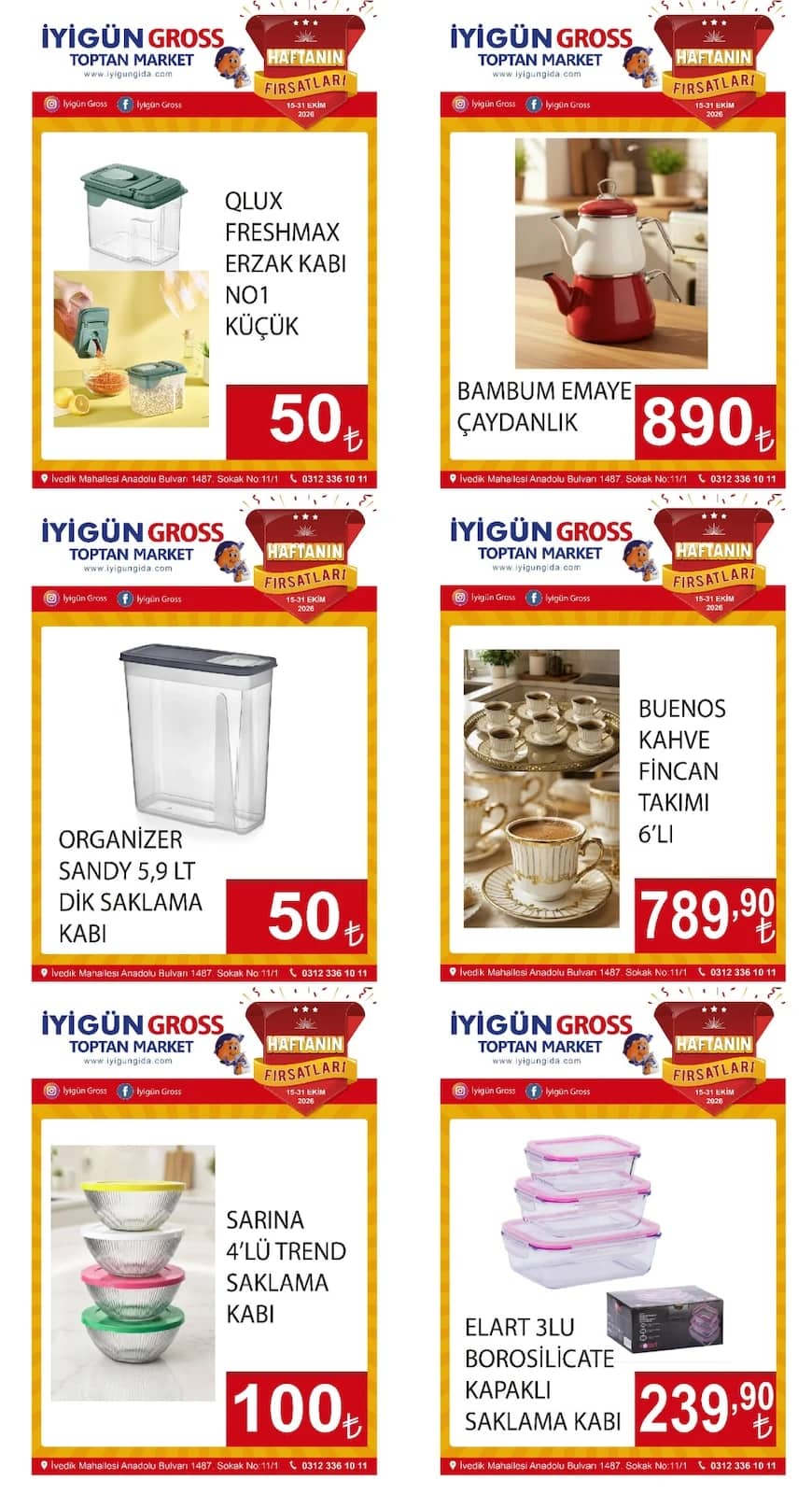İyigün Gross - İndirim Broşürü 15 - 31 Ekim 2026 - Sayfa 1