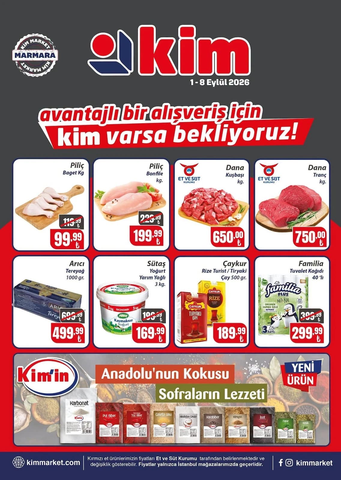 Kim Market - İndirim Broşürü - Marmara 01 - 08 Eylül 2026 - Sayfa 1