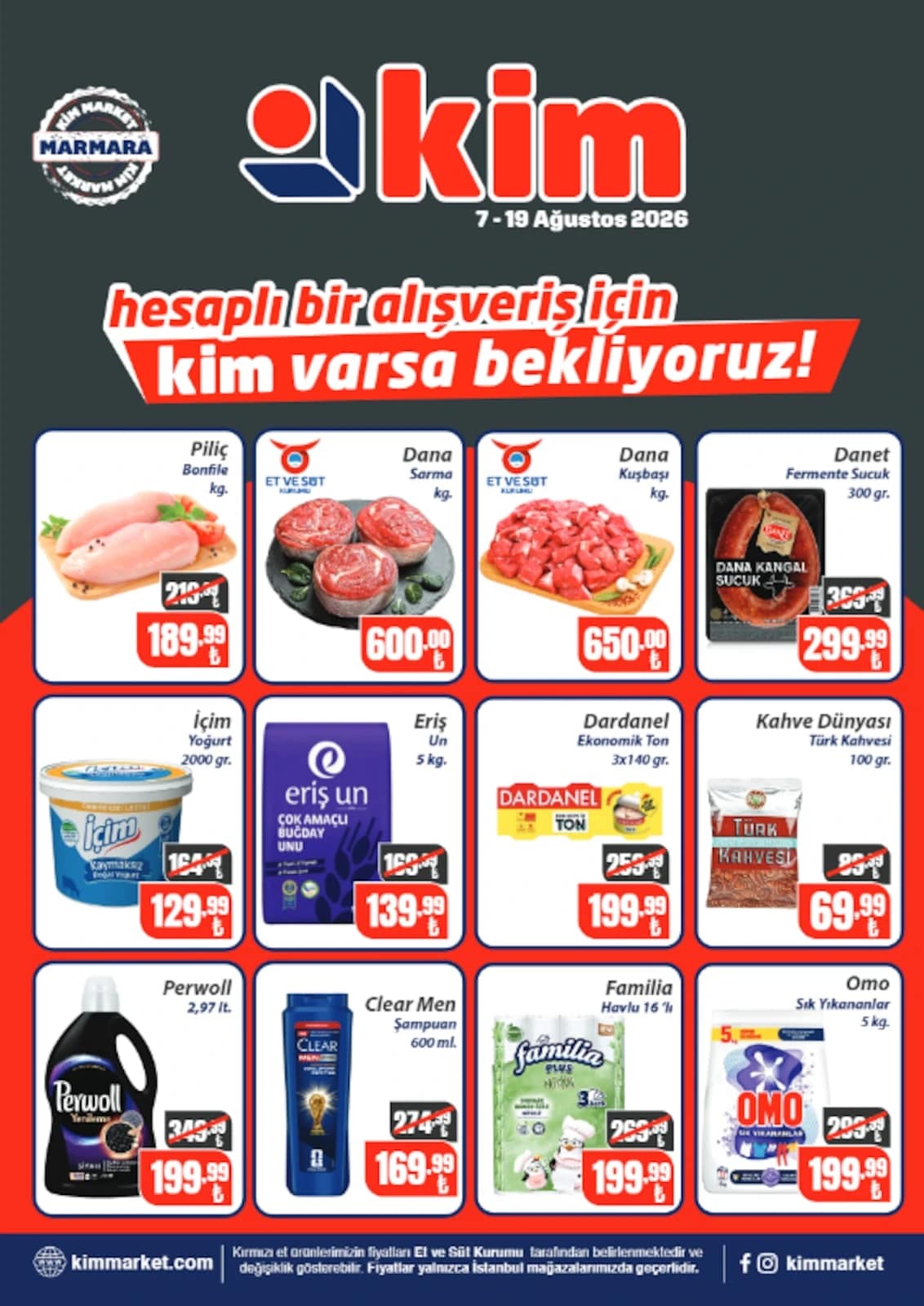 Kim Market - İndirim Broşürü - Marmara 07 - 19 Ağustos 2026 - Sayfa 1