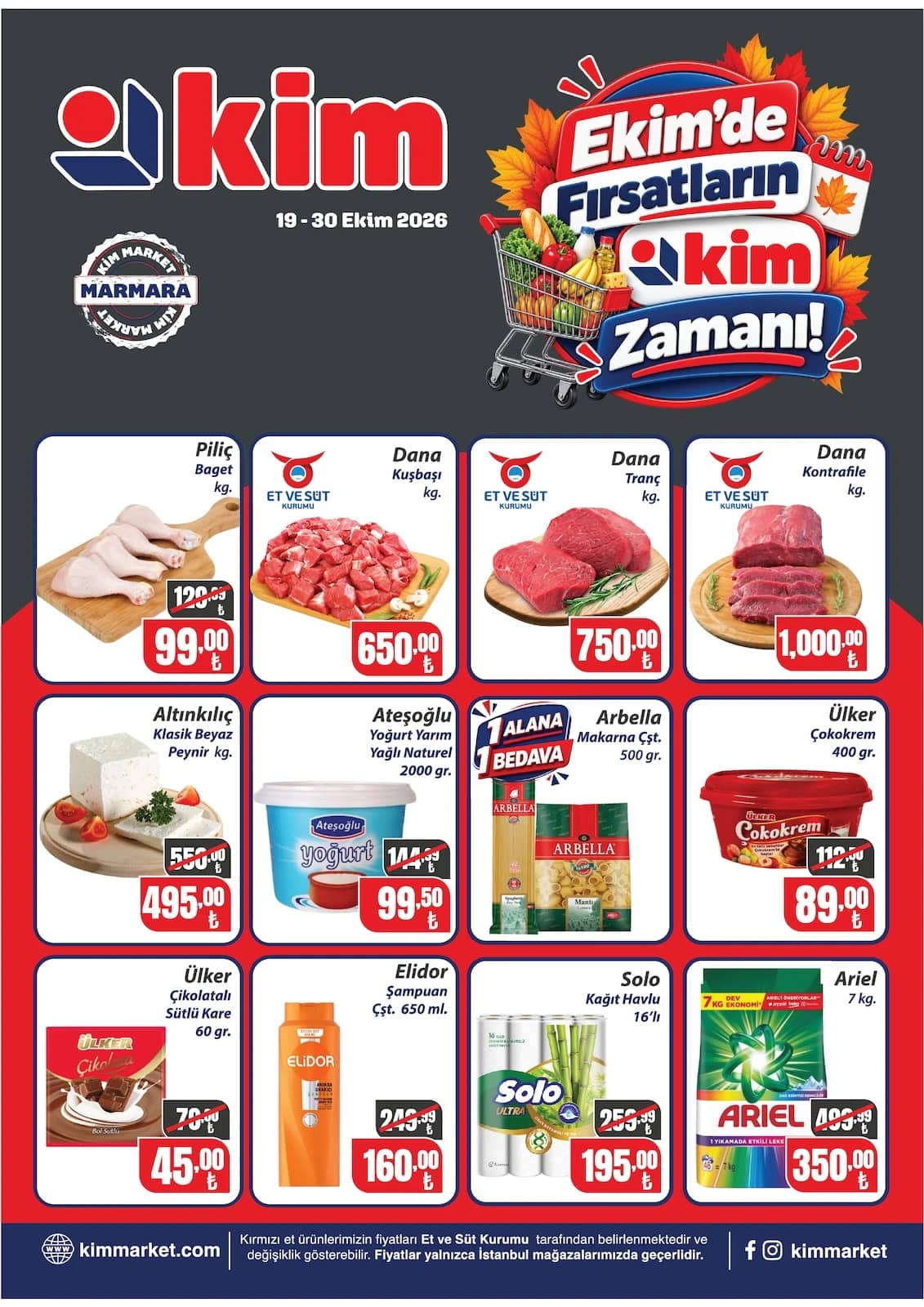 Kim Market - İndirim Broşürü - Marmara 19 - 30 Ekim 2026 - Sayfa 1