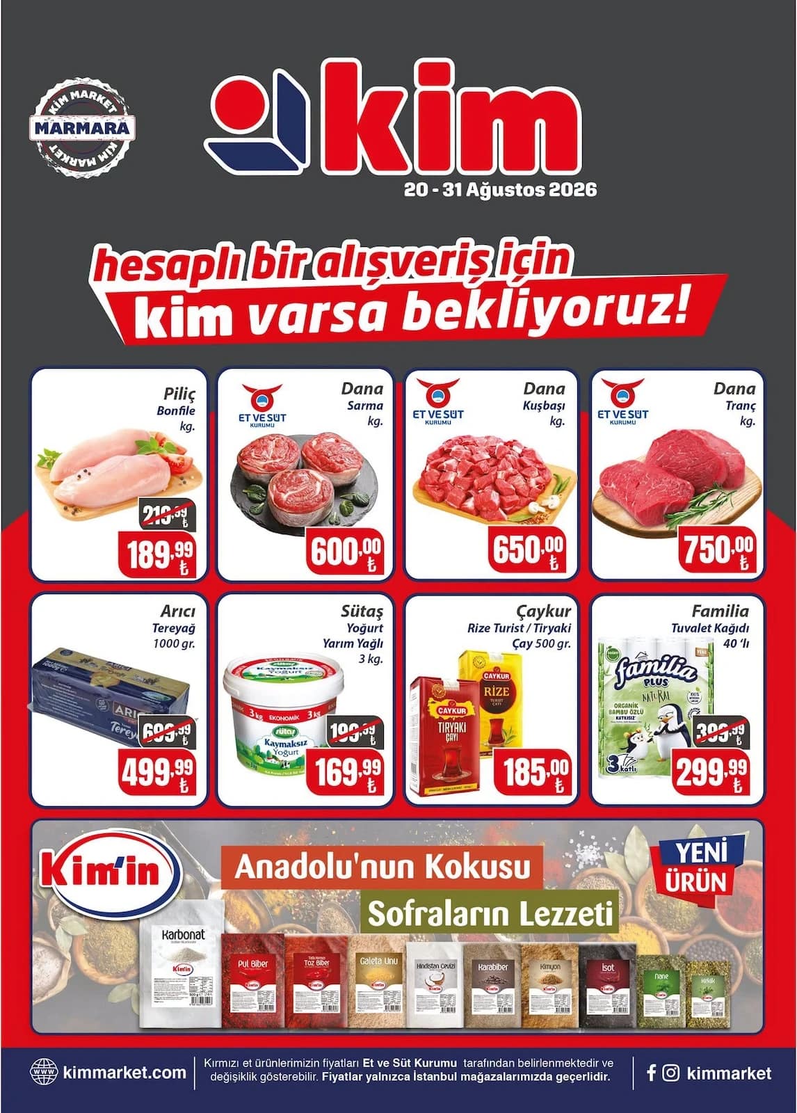 Kim Market - İndirim Broşürü - Marmara 20 - 31 Ağustos 2026 - Sayfa 1