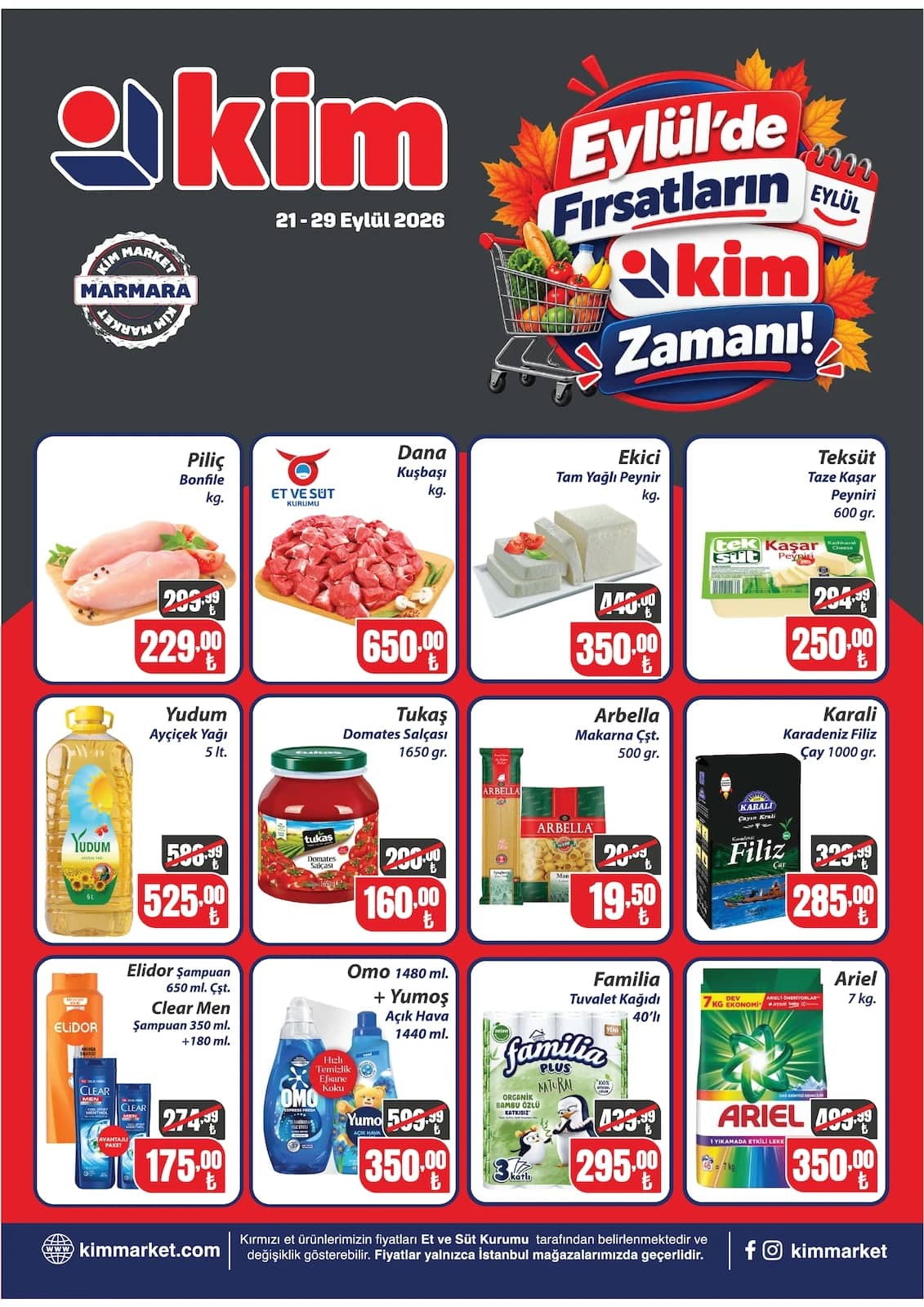 Kim Market - İndirim Broşürü - Marmara 21 - 29 Eylül 2026 - Sayfa 1