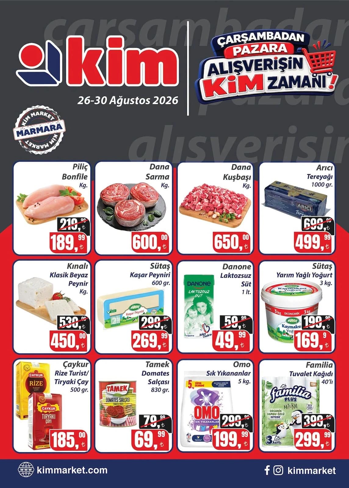 Kim Market - İndirim Broşürü - Marmara 26 - 30 Ağustos 2026 - Sayfa 1