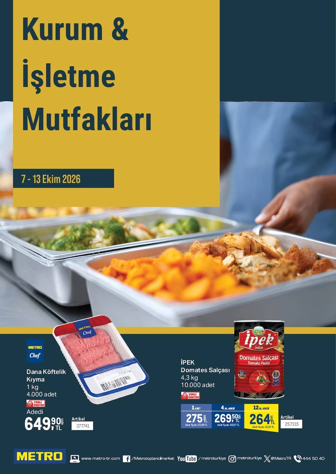 Metro - Kurum ve İşletme Mutfakları 07 - 13 Ekim 2026 - Sayfa 1
