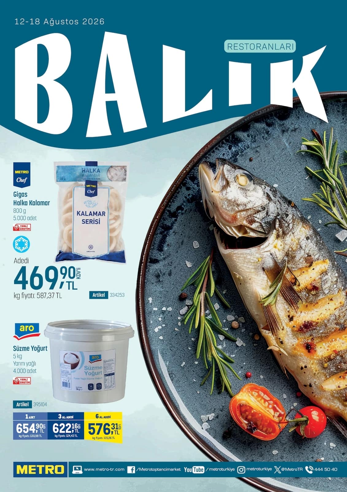 Metro - Balık Restoranları 12 - 18 Ağustos 2026 - Sayfa 1