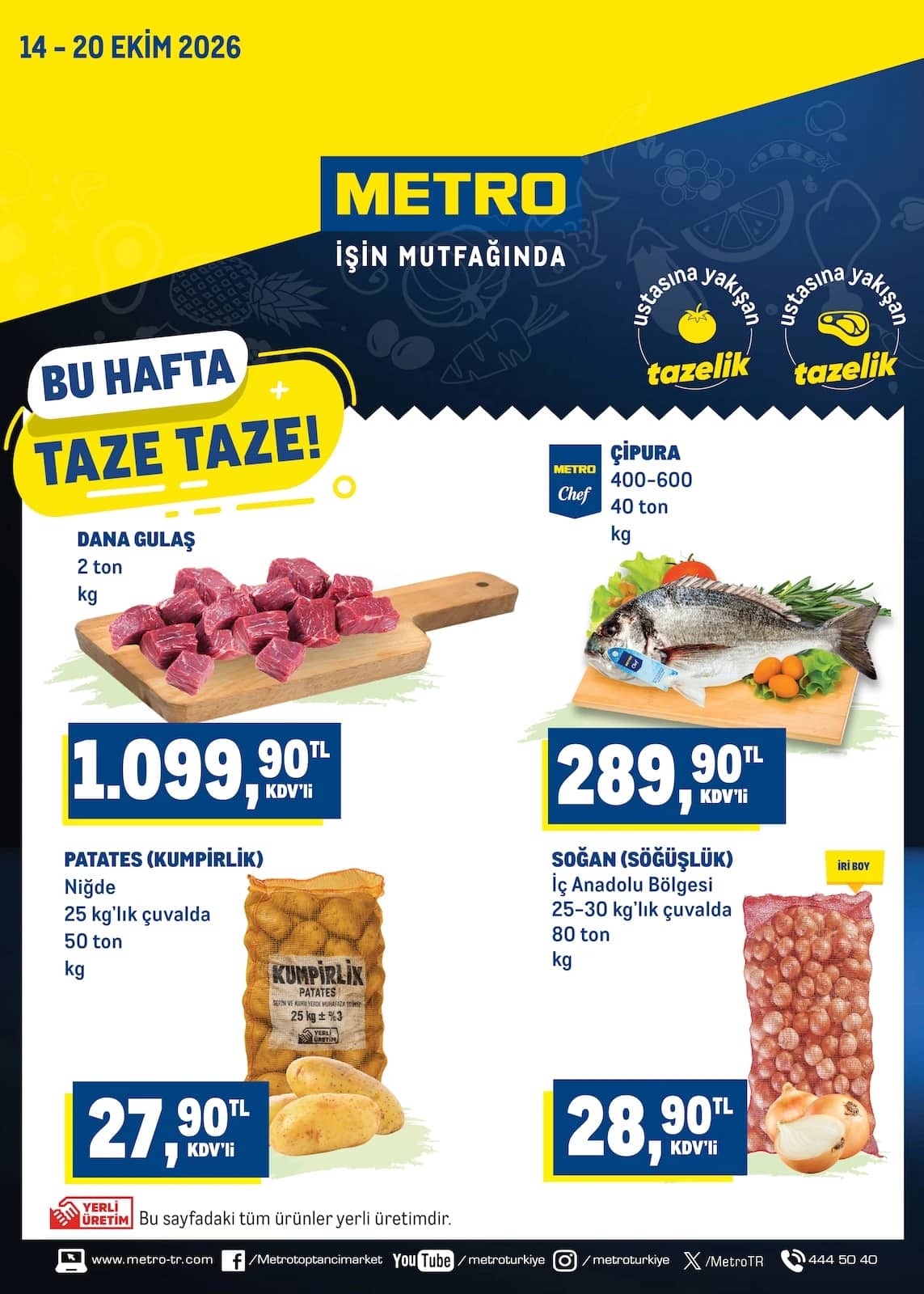 Metro - Taze Ürünler 14 - 20 Ekim 2026 - Sayfa 1