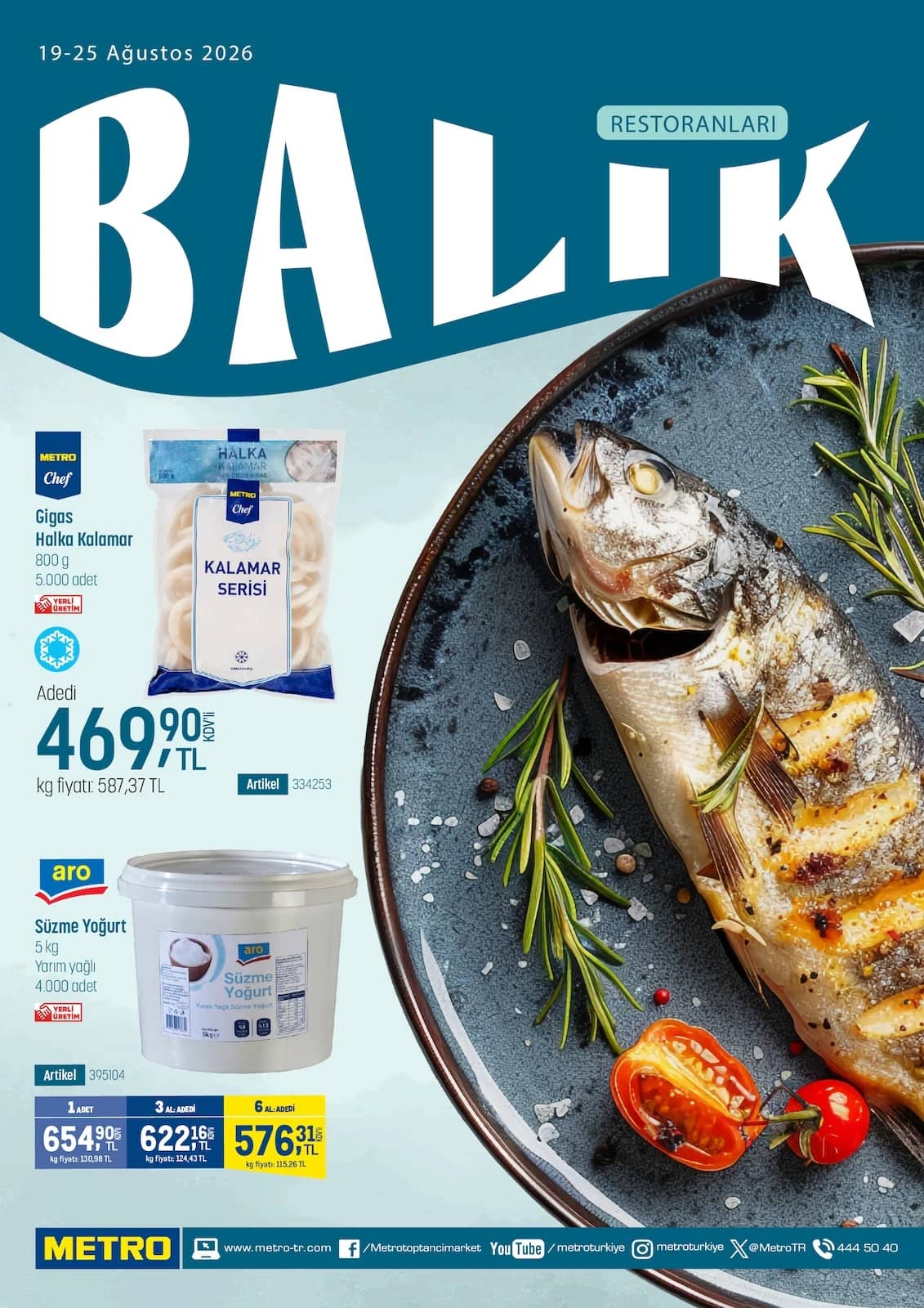 Metro - Balık Restoranları 19 - 25 Ağustos 2026