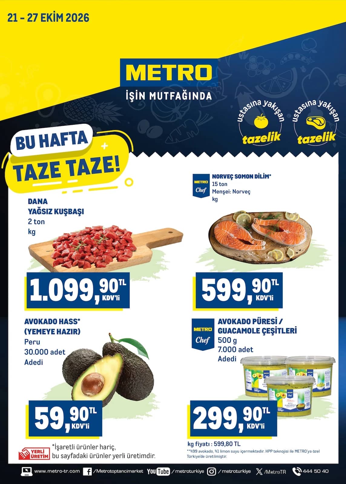 Metro - Taze Ürünler 21 - 27 Ekim 2026 - Sayfa 1