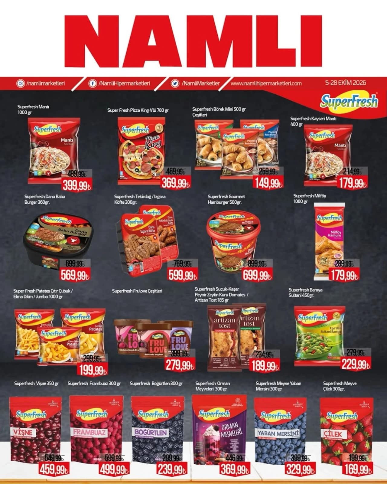 Namlı Hipermarketleri - İndirim Broşürü 05 - 28 Ekim 2026