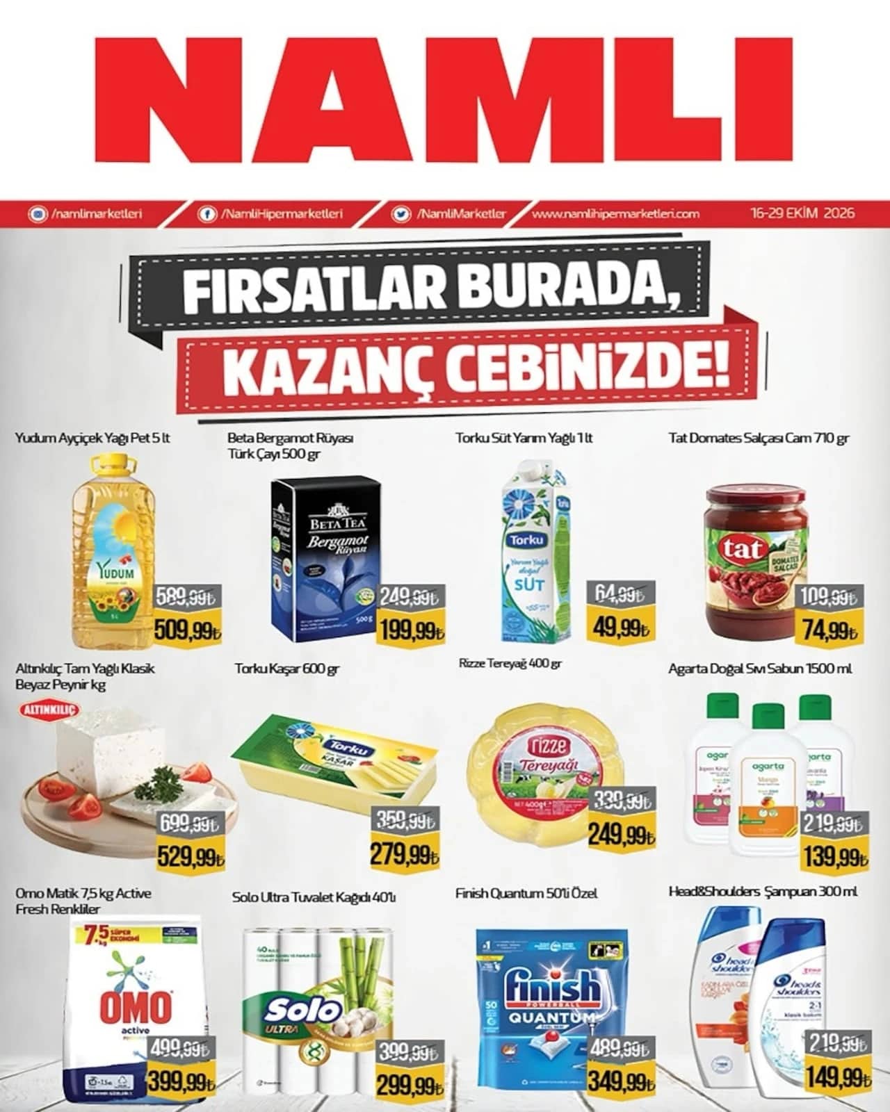 Namlı Hipermarketleri - İndirim Broşürü 16 - 29 Ekim 2026 - Sayfa 1