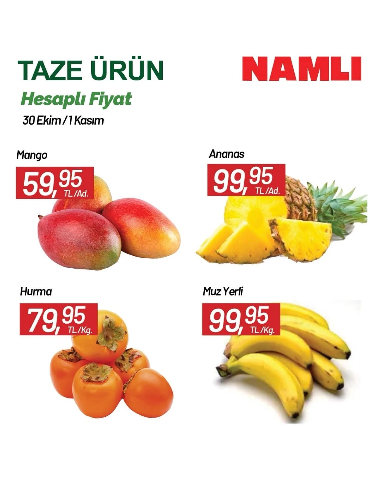 Namlı Hipermarketleri - Halk Günü İndirimleri 30 Ekim - 01 Kasım 2026 - Sayfa 1