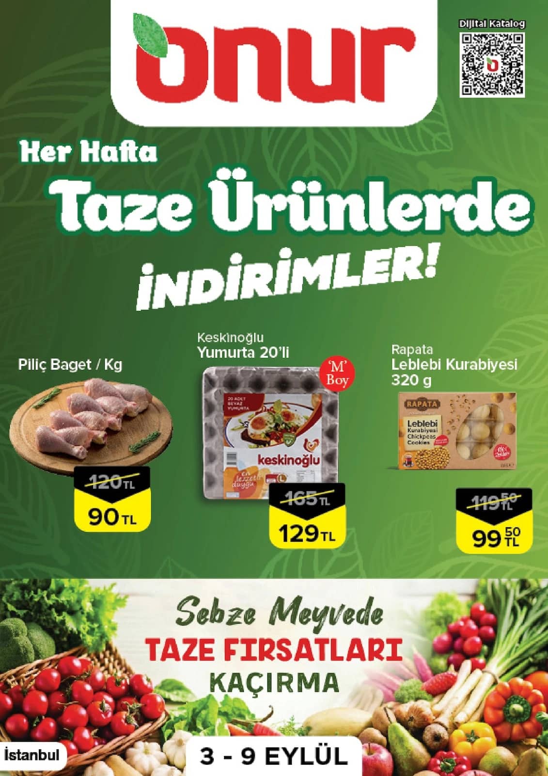 Onur Market - İndirim Broşürü - İstanbul, Trakya 03 - 09 Eylül 2026 - Sayfa 1