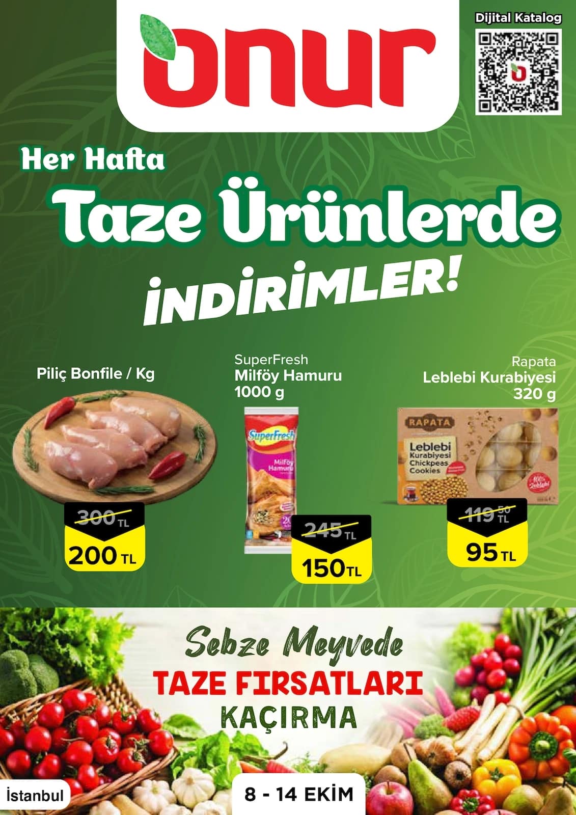 Onur Market - İndirim Broşürü - İstanbul, Trakya 08 - 14 Ekim 2026 - Sayfa 1