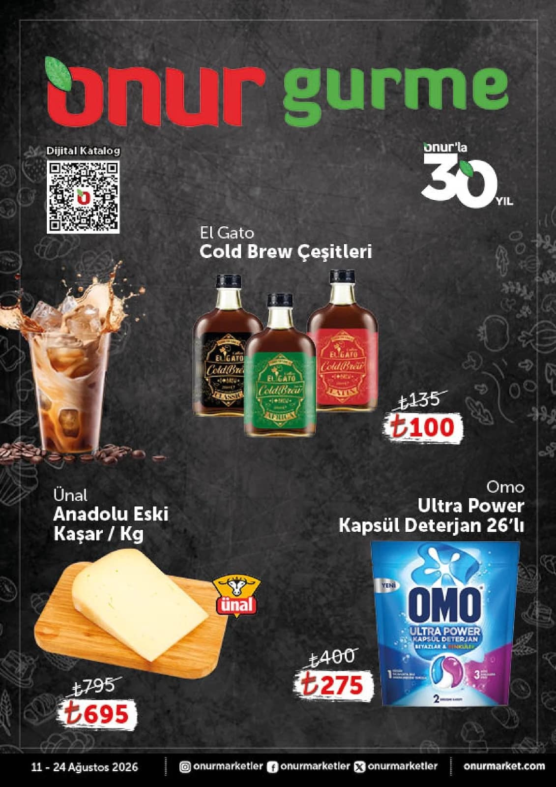 Onur Market - Gurme İndirim Broşürü 11 - 24 Ağustos 2026 - Sayfa 1