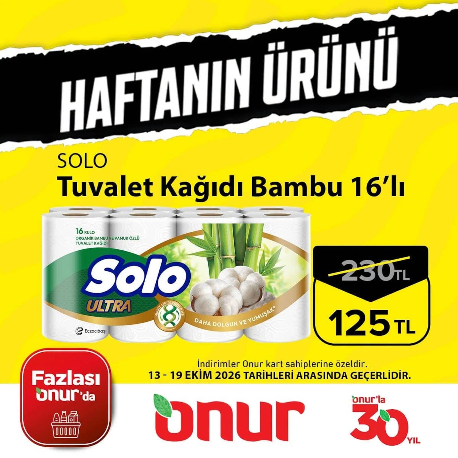 Onur Market - Haftanın Ürünü 13 - 19 Ekim 2026 - Sayfa 1