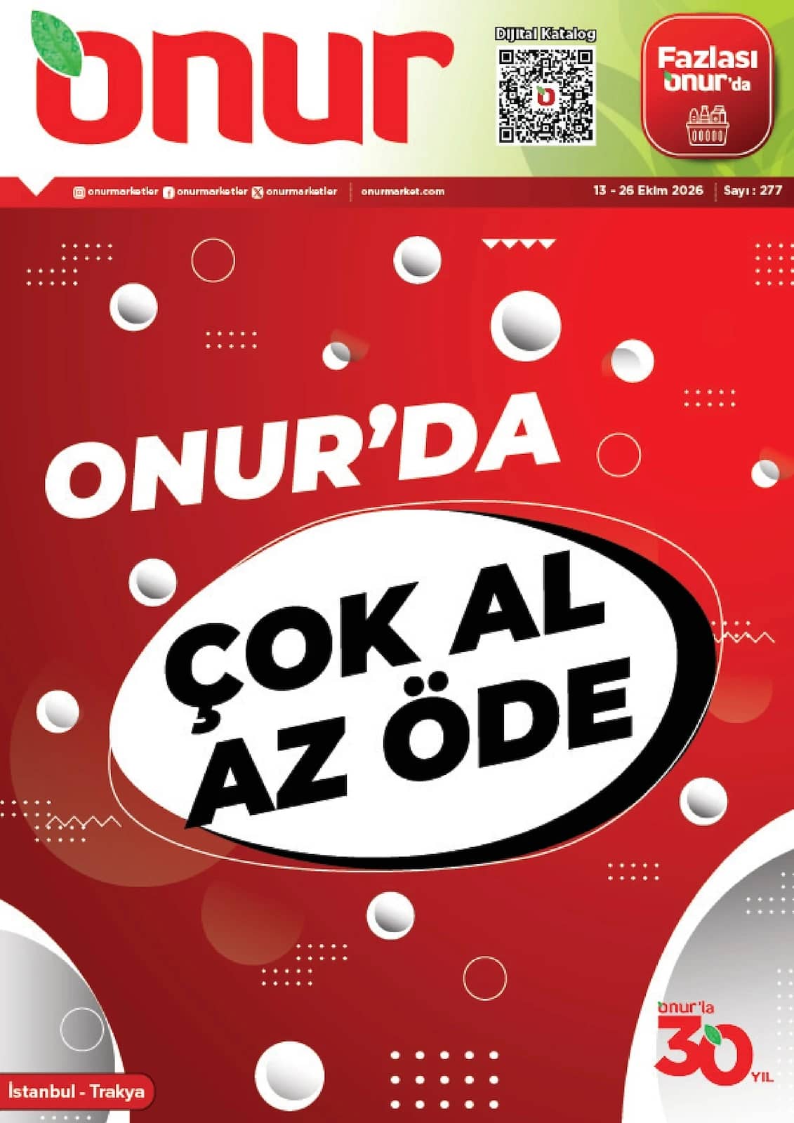 Onur Market - İndirim Broşürü - İstanbul, Trakya 13 - 26 Ekim 2026 - Sayfa 1