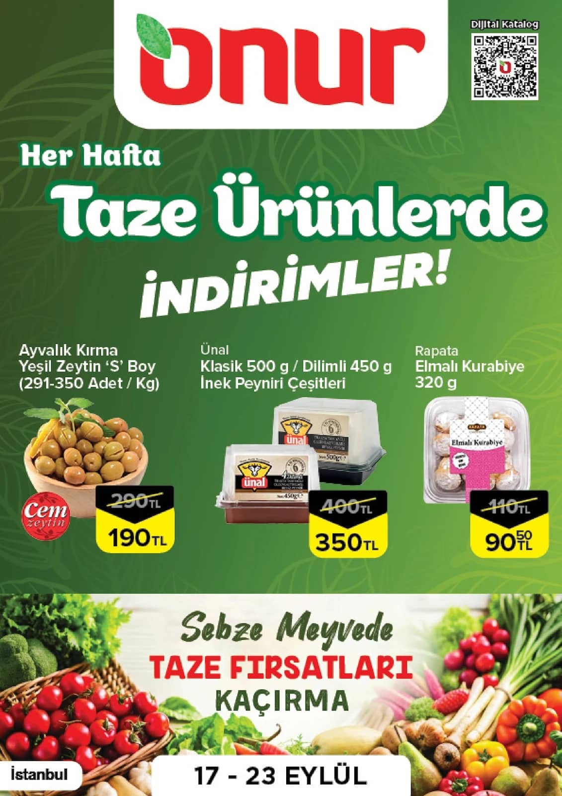 Onur Market - İndirim Broşürü - İstanbul, Trakya 17 - 23 Eylül 2026 - Sayfa 1