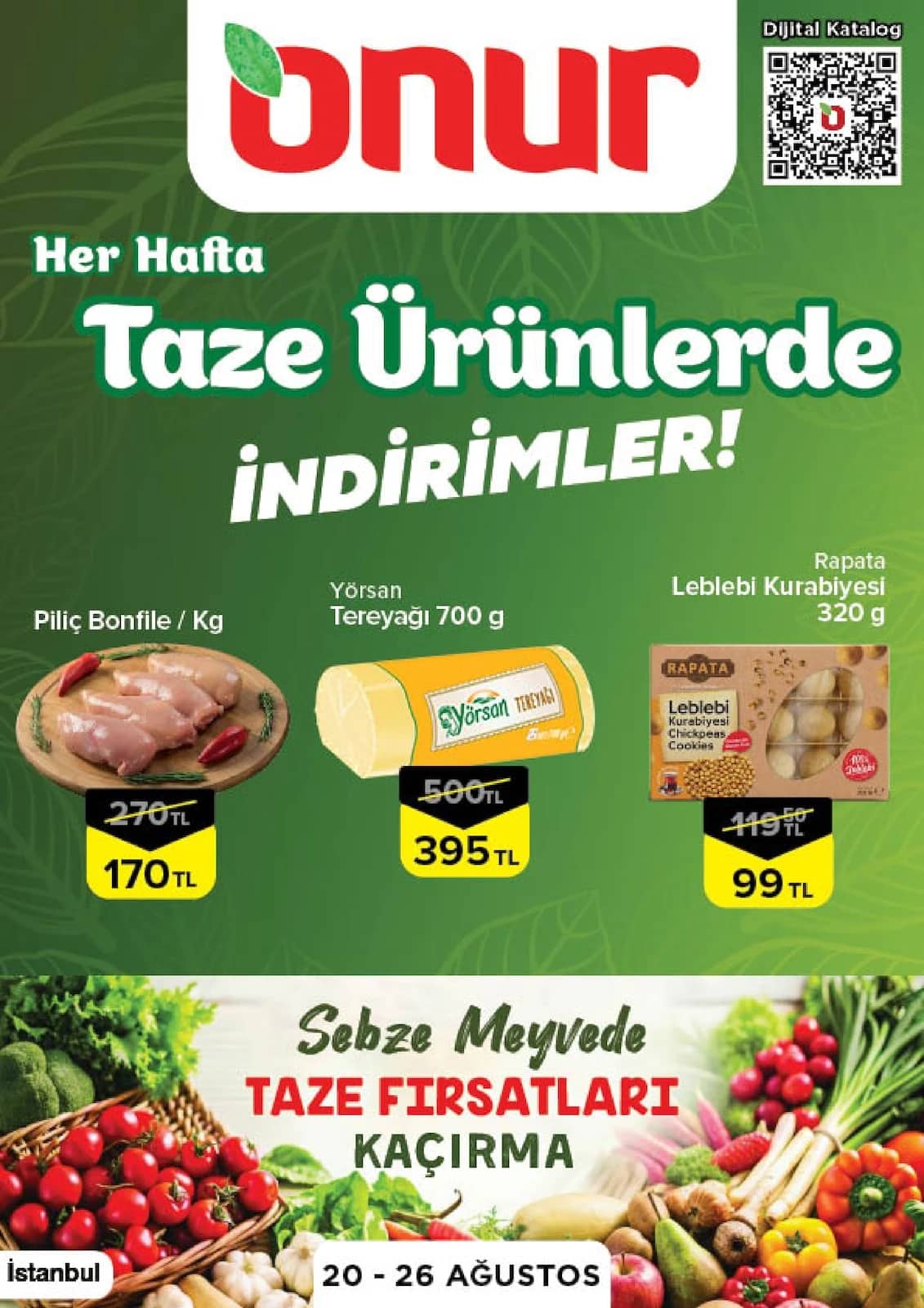 Onur Market - İndirim Broşürü - İstanbul, Trakya 20 - 26 Ağustos 2026 - Sayfa 1