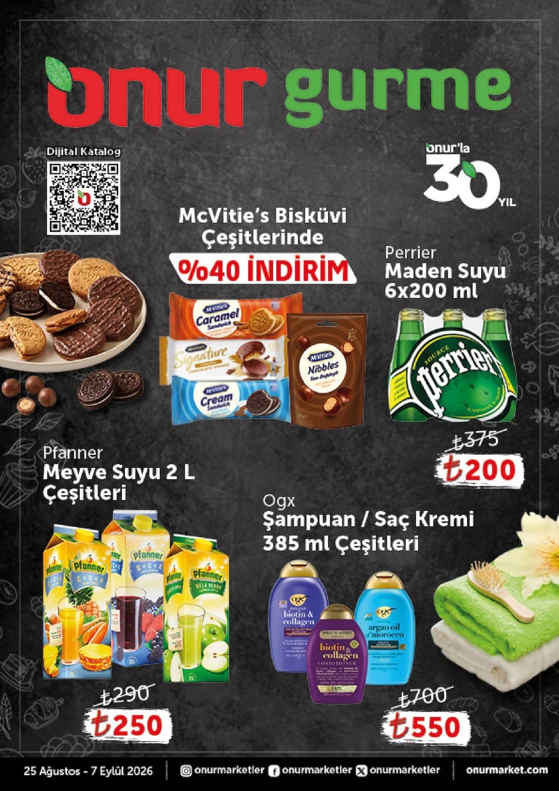 Onur Market - Gurme İndirim Broşürü 25 Ağustos - 07 Eylül 2026