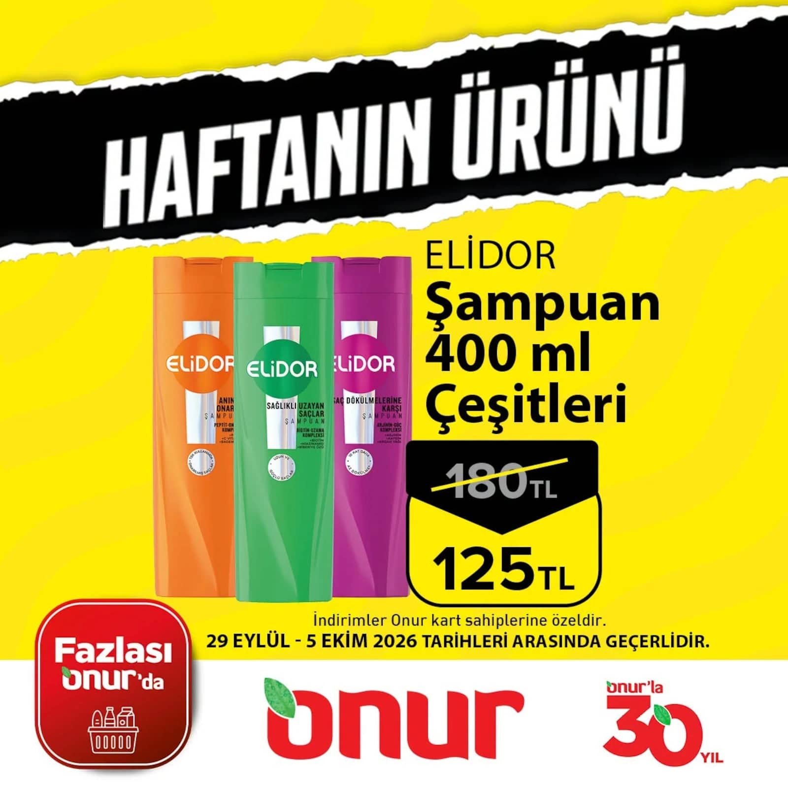 Onur Market - Haftanın Ürünü 29 Eylül - 05 Ekim 2026 - Sayfa 1
