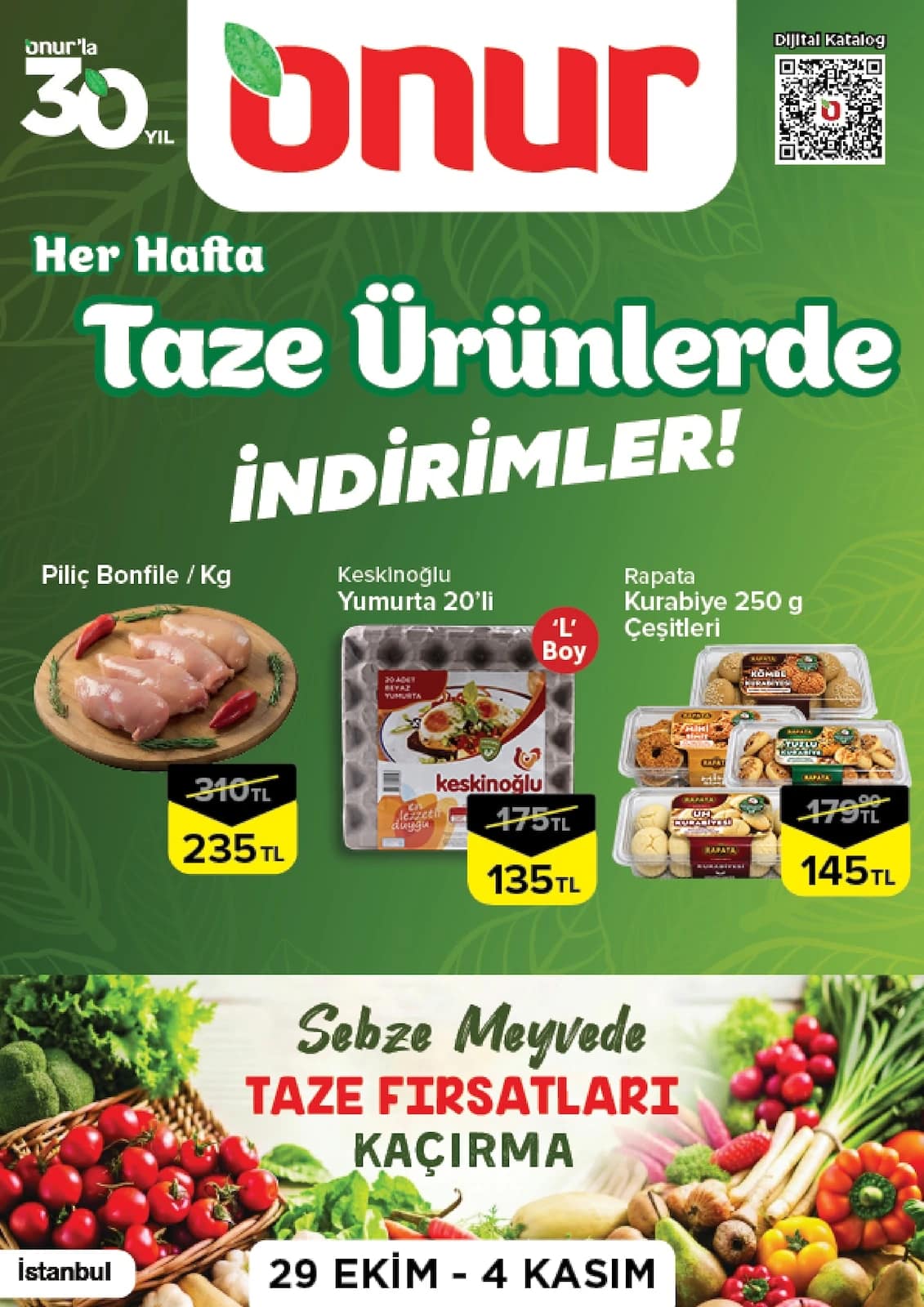 Onur Market - İndirim Broşürü - İstanbul, Trakya 29 Ekim - 04 Kasım 2026 - Sayfa 1