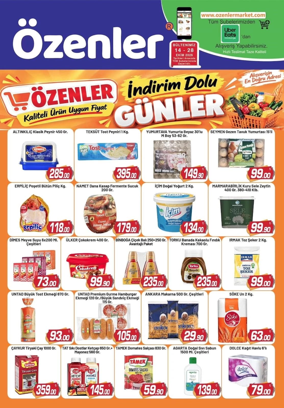 Özenler Market - İndirim Broşürü 14 - 28 Ekim 2026 - Sayfa 1